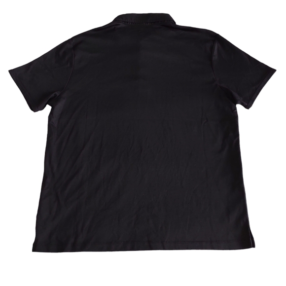 Under 5'10 Large Black 100% Pima Cotton Short Sleeve Polo Shirt - Picture 2 of 12